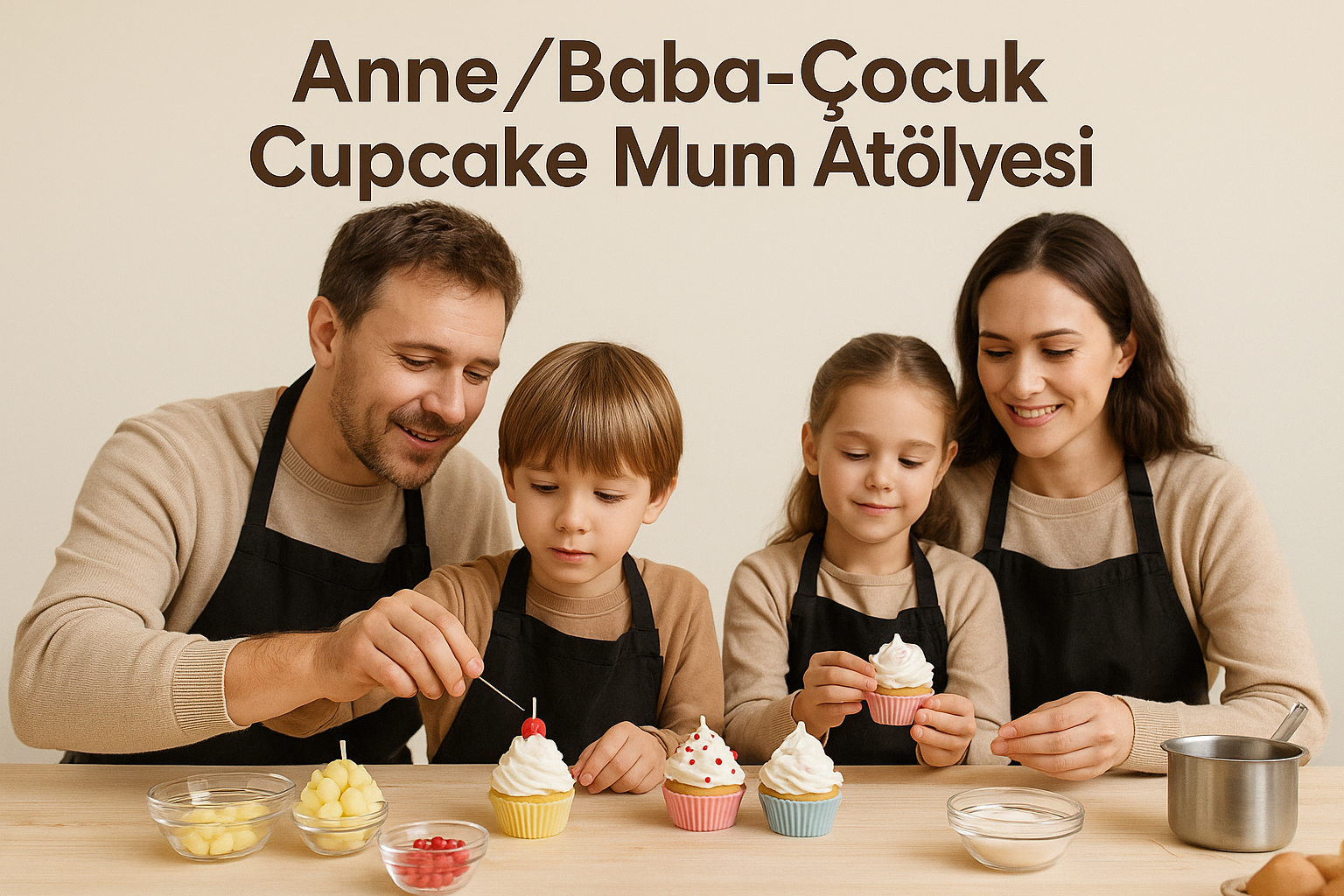Anne/Baba-Çocuk Cupcake Mum