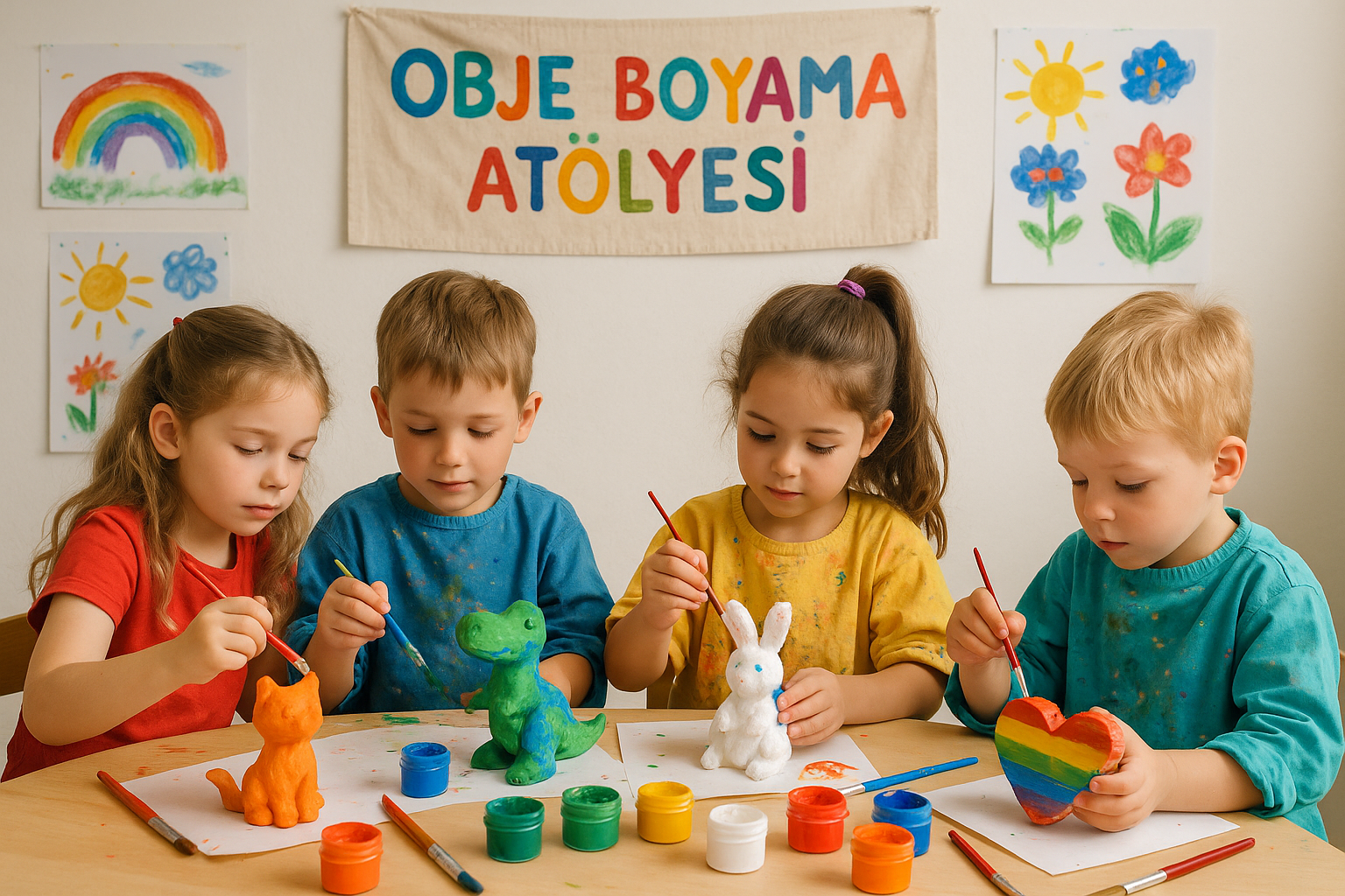 Çocuklar için Obje Boyama